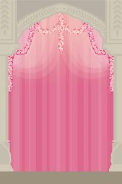 Palace interior decor Illustrazione stock