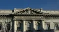 Palace Italian Commercial Bank Stock Exchange Exterior Finance Institution Sunny HD Footage