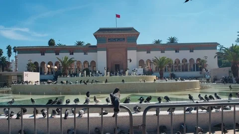 Palace of Justice on Mohammed V Square in Casablanca Stock Footage 117636082
