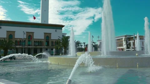 The Palace of Justice, Mohammed V Square, Casablanca Video stock 299575689