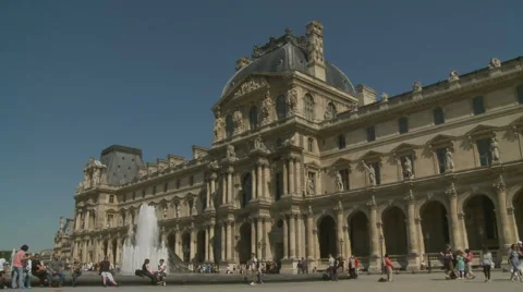 Palace at the Louvre Paris Stock Footage 5276063