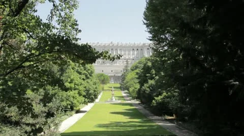 Palace in Madrid Stock Footage 12100968