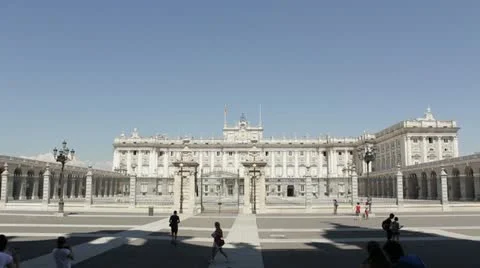 Palace in Madrid Stock Footage 12101504
