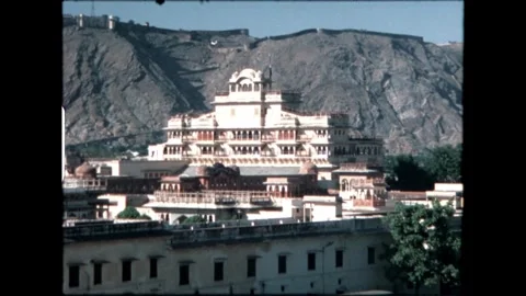Palace with Mountain in Background Stock Footage 276293209