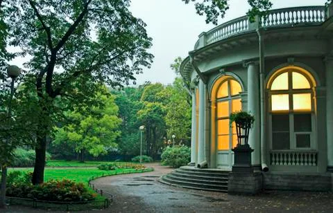 Palace in park Stock Photos