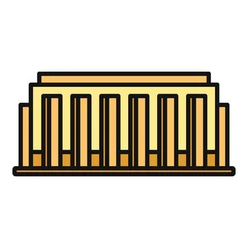 Palace of parliament building vector flat color icon Ilustración de archivo