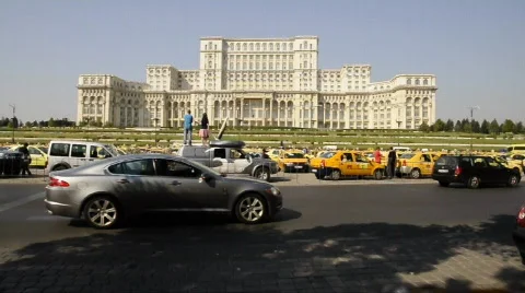 The Palace of Parliament,Bucharest Stock Footage 848383