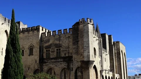 Palace of the Popes Stock Footage 82892781