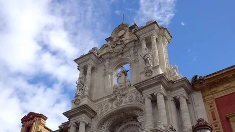 Palace of San Telmo, Seville, Andalusia, Spain Stock Footage