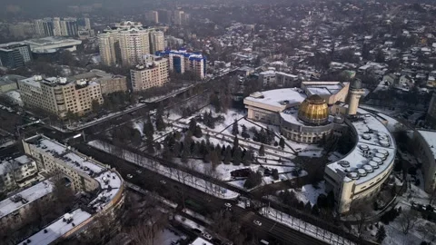 The palace of schoolchildren with an observatory. Stock Footage 300344422