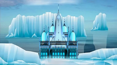 The Palace of the Snow Queen Stock Footage 71484040