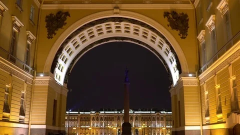 Palace Square And Hermitage Vídeo Stock 81505951