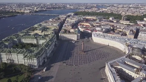 The palace square, Saint Petersburg Stock Footage