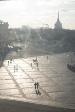 Palace Square, view from the window, St. Petersburg Stock Photos