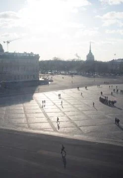Palace Square, view from the window, St. Petersburg Stock Photos