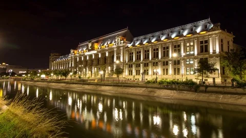 Palace at Sunset Stock Footage