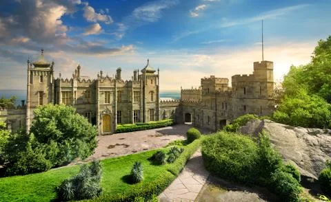 Palace at sunset Fotos Stock