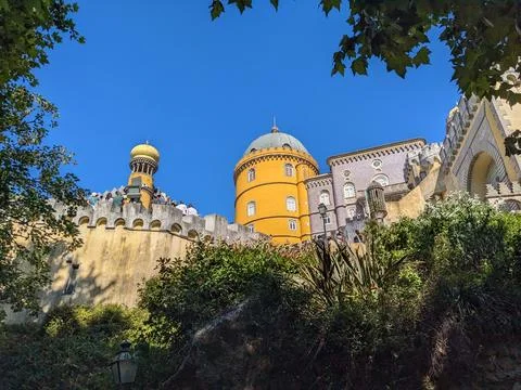 Palace through the Forest Stock Photos