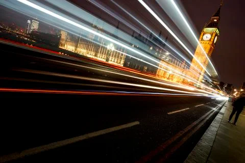 Palace of westminster at night Stock Photos
