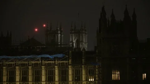 The Palace of Westminster Seen From the West Stock Footage 83646949