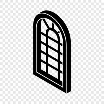 Palace window frame icon, simple black style Stock-Illustration