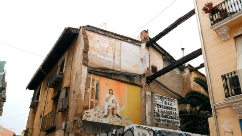 Palaces destroyed in Valencia, Spain Stock-Footage 102103561