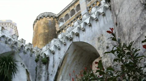 Palacio da Pena Archway 스톡 동영상 601006