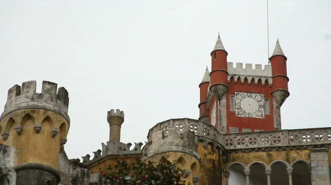 Palacio da Pena Clock Tower 스톡 동영상 601374