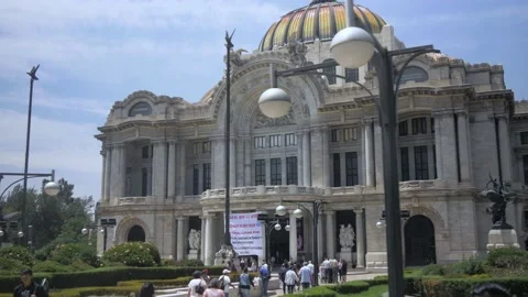 Palacio De Bellas Artes In Centro Historico, Mexico City Stock Footage 154668536