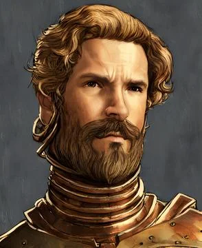 Paladin warrior in shell, medieval, ready for battle and defence Stock Illustration