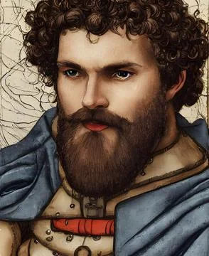 Paladin warrior in shell, medieval, ready for battle and defence Stock Illustration