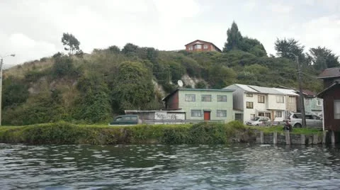 Palafitos in Chiloe, Chile Stock Footage 12453353