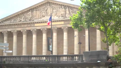 Palais Bourbon, National Assembly, Paris France. Stock Footage 339276434