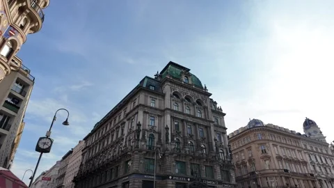 Palais Equitable Historic Building Stephansplatz Vienna Slow Motion Stock Footage 342649767