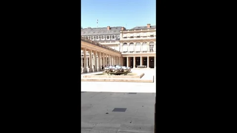 Palais Royal inner courtyard in Paris France Stockbeeldmateriaal 344694789