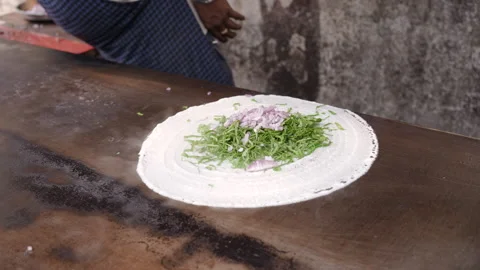 Palak Paneer Dosa Stock Footage 305537636