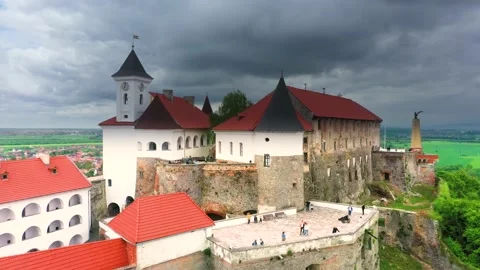Palanok castle in Mukachevo. Stock Footage 170575133