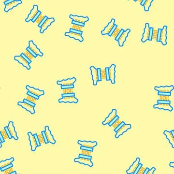 Palatal expander orthodontist vector seamless pattern Illustration