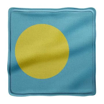 Palau 3d flag Stock Illustration