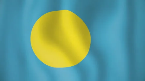 Palau animated flag. Seamless loop. 4K Stock Footage 145451334
