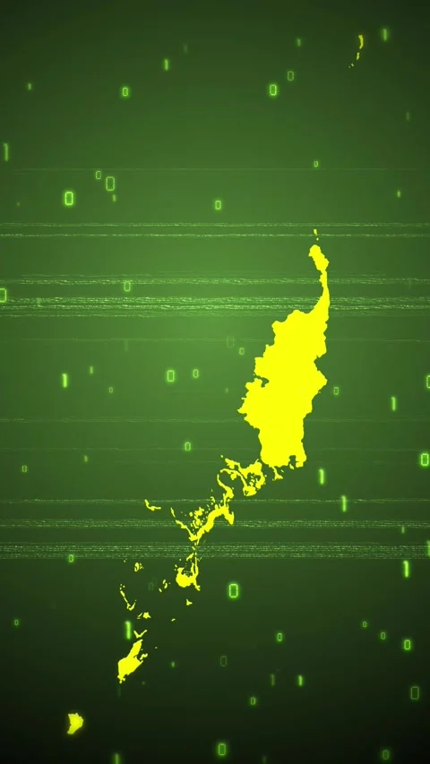 Palau Digital Map Intro Stock Footage 258836837
