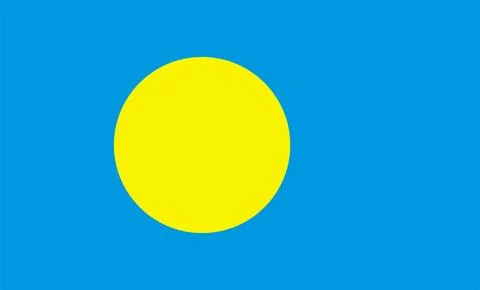 Palau Flag Design Stock Illustration