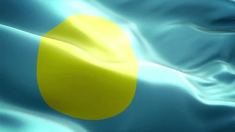 Palau Flag Stock Footage 116392530