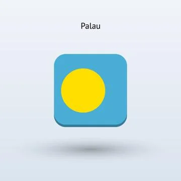 Palau flag icon Stock Illustration