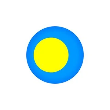 Palau flag icon vector Stock Illustration