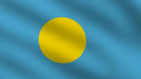 Palau flag Stock Illustration