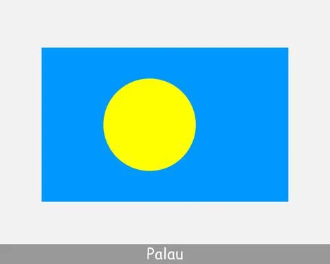 Palau Flag 库存插图