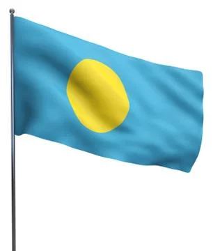 Palau Flag Image Stock Illustration
