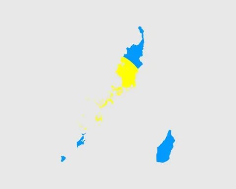Palau Flag Map. Map of the Republic of Palau with the Palauan country banner. Stock Illustration