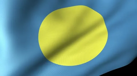 Palau Flag Waving Видео 12229915